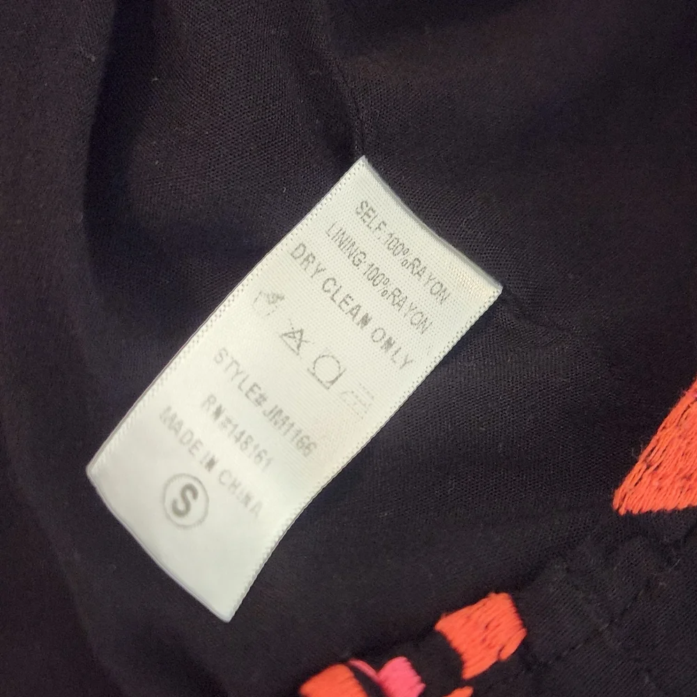 J.Marie Embroidered Shift Dress Vacation Resortwear Bright Mexico Geometric Sz S - Picture 7 of 12